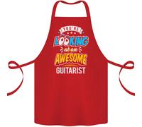 Guardando At Un Bellissimo Chitarrista Chitarra Cotone Grembiule 100% Biologico