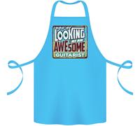 Guardando At Un Bellissimo Chitarrista Chitarra Cotone Grembiule 100% Organico
