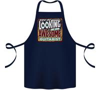 Guardando At Un Bellissimo Chitarrista Chitarra Cotone Grembiule 100% Organico