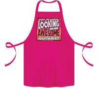 Guardando At Un Bellissimo Chitarrista Chitarra Cotone Grembiule 100% Organico