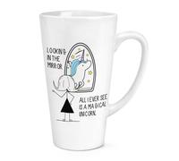 Guardando IN Specchio I See A Magico Unicorno 483ml Grande Latte Tazza - Funny