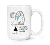 Guardando Nello Specchio Vedo Un Unicornio Magico Tazza Grande Da 15oz - Grande