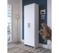 Dmora - Scarpiera Ionio, Mobile portascarpe, Armadio da ingresso multiuso, Mobiletto per calzature, 65x38h197 cm, Bianco