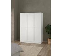 Guardaroba 3 Ante Tilda, Mobile Camera da Letto, Cabina Armadio portabiti, Armadio Appendiabiti, 147x62 h200 cm, Bianco