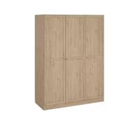 Guardaroba 3 Ante Tilda, Mobile Camera da Letto, Cabina Armadio portabiti, Armadio Appendiabiti, 147x62 h200 cm, Rovere