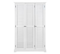 Guardaroba a 3 ante bianco opaco 130 cm