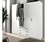 Guardaroba Grande Frances, Mobile Camera da Letto, Cabina Armadio portabiti, Armadio Appendiabiti, 196x50 h200 cm, Bianco