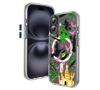 GuardCrew Magenetic - Custodia per iPhone 16, compatibile con Magsafe [Crashproof 3,5 m test di caduta di grado militare] antiurto trasparente TPU bumper sottile custodia per iPhone 16-Magic Castal