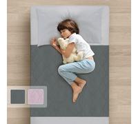 Guardedsleep Lenzuola per addestramento al vasino, 100% impermeabile, per letti singoli, lavabile, per addestramento notturno al WC, tappetino per bagnare il letto per bambini e bambini (1, grigio