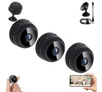 Guardhouse Camera, Guardhouse Security Camera, Magnetic Mini Camera, Hd with Night Vision and App Remote Control, Suitable for Home, Car and Outdoor (3Pcs)