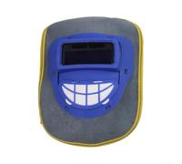 Guardia di saldatura in pelle traspirante per chi indossa il casco (blu)