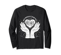 Guardia Il Tuo Cuore Mani Celestiali Cosmiche Magiche Streghe Maglia a Manica