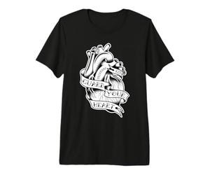 Guardia Il Tuo Cuore x Proverbi 4:23 Lavoro Nero Maglietta Premium