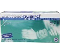 Guardia sempre 816780633/3000001627 Xpert una volta in lattice di protezione degli angoli del a mano con decoro in scarpa in nitrile, rossetto in crema e in a scelta, prodotti chimici riempire di protezione degli angoli del, taglia S, 6-7, verde/blu (ER-confezione da 100)