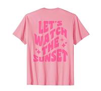 Guardiamo le parole del tramonto sul retro Estetica Beach Summer Maglietta