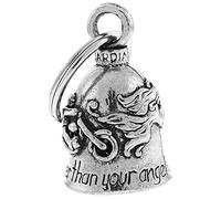 Guardian Bell Campanello da motociclista con scritta "Never Ride Faster Then Your Angel Can Fly Guardian Biker Bell (1), SG_B00H3OC7CA_US, Peltro, Nessuna pietra preziosa
