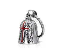 Guardian Bell,Clochette moto,Safe Ride Guardian,Campanella Portafortuna Moto,per Auto Elettriche, Biciclette, Moto (Colore : Red-chain)