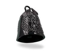 Guardian Bell Viking Odin Lion Cross Angle Wings Campanella da moto con teschio Spider Gremlin Bell Evil Eye Motorcycle Bell St Christopher Motorbike Bell, Nero , S