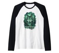 Guardiani del Boschetto Lupo Bosco Foresta Natura Arte Maglia con Maniche Raglan