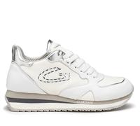 GUARDIANI scarpe sportive rialzo sneakers bianco pelle STRASS DONNA SALDI 2023