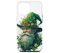 Guardiano della foresta incantato, trifogli, vecchio mago in cappello verde Custodia per iPhone 12 Pro Max
