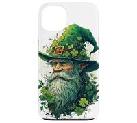 Guardiano della foresta incantato, trifogli, vecchio mago in cappello verde Custodia per iPhone 13