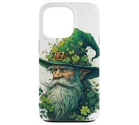 Guardiano della foresta incantato, trifogli, vecchio mago in cappello verde Custodia per iPhone 13 Pro