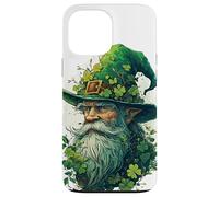 Guardiano della foresta incantato, trifogli, vecchio mago in cappello verde Custodia per iPhone 13 Pro Max