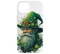 Guardiano della foresta incantato, trifogli, vecchio mago in cappello verde Custodia per iPhone 14 Plus