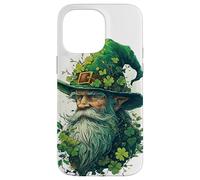 Guardiano della foresta incantato, trifogli, vecchio mago in cappello verde Custodia per iPhone 14 Pro Max