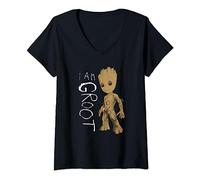 Guardians Of The Galaxy Vol.2 I Am Groot Scribbles Maglietta con Collo a V