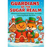 Guardians of the Sugar Realm: Whimsical Sweets & Fantasy Animals Coloring Book for Kids