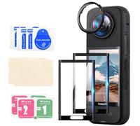 Guardie della lente per Insta360 X4 con la pellicola protettiva dello schermo 2pcs, lente che gira il vetro temperato ottico protettivo della lente dello specchio (Plastica PC)