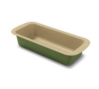 Guardini Bnat, Stampo Plumcake 25x11cm, Acciaio con rivestimento antiaderente a base di Cera di Carnauba, Colore verde/beige