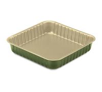 Guardini, Stampo quadro 24x24 cm, Acciaio con rivestimento antiaderente a base di Cera di Carnauba, Colore verde/beige, Made in Italy, Linea B-Nat