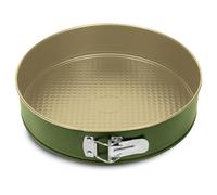 Guardini Bnat, Tortiera apribile 1 fondo 22cm, Acciaio con rivestimento antiaderente a base di Cera di Carnauba, Colore verde/beige