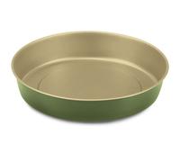 Guardini, Tortiera liscia Ø 28 cm, Acciaio con rivestimento antiaderente a base di Cera di Carnauba, Colore verde/beige, Made in Italy, Linea B-Nat