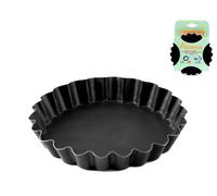 Guardini Confezione 4 Stampi per torta Rotondo, Superficie scanalata, 230 °C,