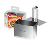 Guardini, Coppapasta rettangolare con stantuffo 9x5 cm, Acciaio inox, Argento