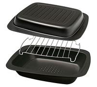 Guardini Gardenia, Roasting Set 3 Pezzi, Acciaio con Rivestimento Antiaderente, Colore Nero