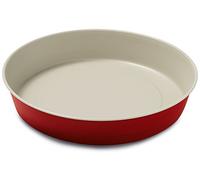 Guardini Keramia Tortiera Liscia, Acciaio, Rosso, 28x28x5.3 cm