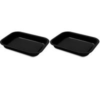 Guardini, Lasagnera 20x25 cm, Acciaio con rivestimento antiaderente, Nero, Made in Italy, Linea Gardenia (Confezione da 2)