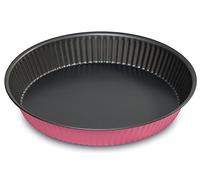 Guardini, Linea Smart Colors Mini, Stampo crostata 24cm, Acciaio con Rivestimento Antiaderente, Rosa e Grigio, per crostate e quiches