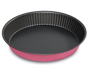 Guardini, Linea Smart Colors Mini, Stampo crostata 24cm, Acciaio con Rivestimento Antiaderente, Rosa e Grigio, per crostate e quiches