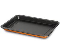 Guardini, Linea Smart Colors Mini, Teglia Rettangolare 22x30cm, Acciaio con Rivestimento Antiaderente, Arancio e Grigio, per pizze, Biscotti, focacce