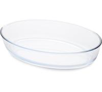 Guardini, Teglia Ovale, In Vetro Borosilicato, Resistente agli Shock Termici, 30x21,5x7cm - 2,4L, Trasparente/Azzurro