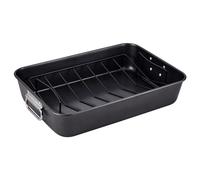 Guardini, Rostiera con grill 24x32 cm, Acciaio con rivestimento antiaderente, Nero, Made in Italy, Linea Gardenia