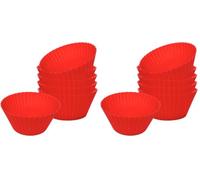 Guardini, Set di 12 pirottini Ø 6,5 cm, Silicone alimentare, Rosso, Made in Italy, Linea Juliette