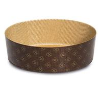 Guardini Monouso, 3 Stampi Panettone Basso Ø19cm - quantità max impasto 750gr., carta da forno, Colore beige