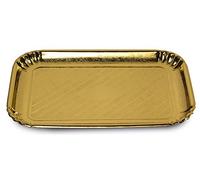 Guardini, Set di 3 vassoi 19x28 cm, Monouso, Cartoncino, Oro, Made in Italy, Linea Easy Bake